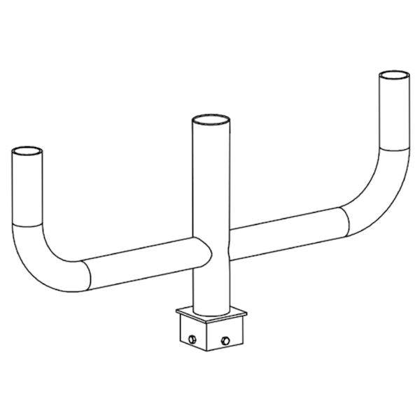 5" Bronze Triple Bullhorn Bracket