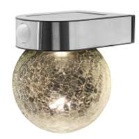 Sylvania 1 Light 2-4.5 volt 2700K Sliver Glass Non-Dimmable Solar LED Wall Lantern Fixture