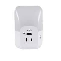 Sylvania .5 watt 3000K Natural White - White LED Automatic Night Light with USB Ports