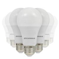 Sylvania 9 watt 120 volt A19 Medium Screw Base 2700K Warm White Non-Dimmable LED (8 Pack)