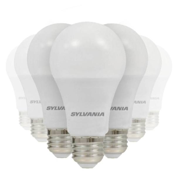 6 watt 120 volt A19 Medium Screw Base 2700K LED (12 Pack)