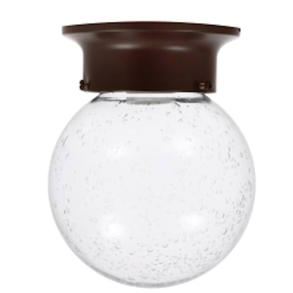 1 Light Globe Black Glass Non-Dimmable LED  Fixture