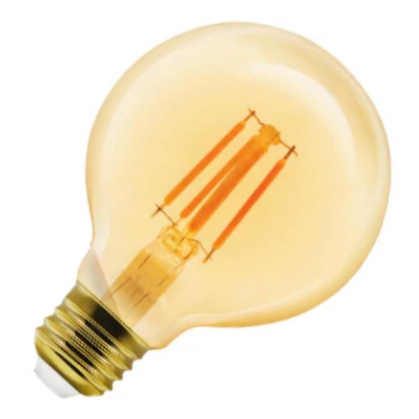 4.5 watt 120 volt G25 Medium Screw Base Warm White Amber Glass Smart Wifi LED Light Bulb
