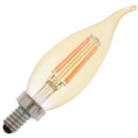 Sylvania 4 watt 120 volt B10 Candelabra Screw (E12) Base 2200K Warm White Amber Dimmable LED