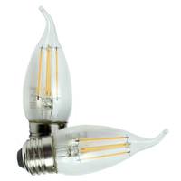 Sylvania 4.5 watt 120 volt B10 Medium Screw Base 2700K Warm White Clear Dimmable LED Filament ( 2 pack)