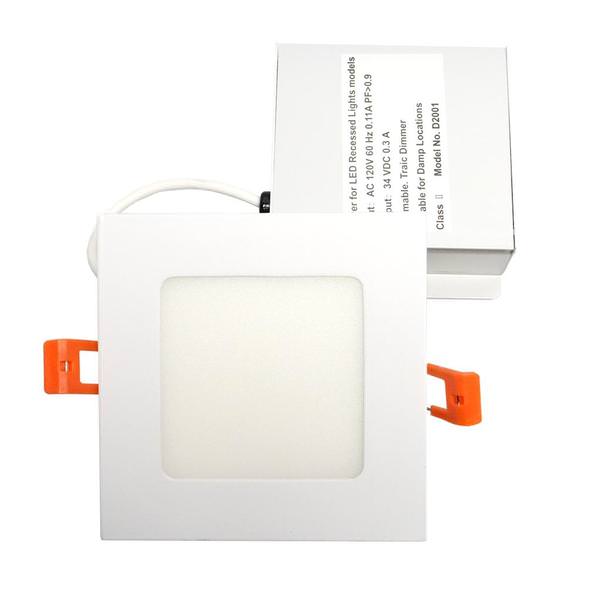4" 13 watt 120 volt 5000K Dimmable LED Square Downlight