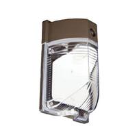 TCP 25 watt 120/277 volt 4000K Cool White Bronze Compact Wall Pack with Photocell LED