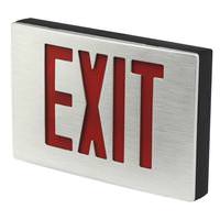 TCP 120/277 volt Aluminum / Red Letters Universal Mount Double Face LED Exit Light 