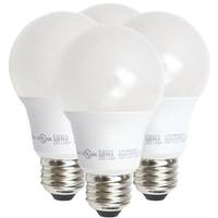 TCP 9 watt 120 volt A19 Medium Screw Base 4100K Cool White Non-Dimmable LED (4 pack)