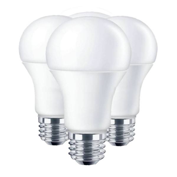 9 watt 120 volt A19 Medium Screw Base 3000K Natural White Non-Dimmable LED (4 pack)