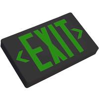 TCP 2.4 watt 120/277 volt Black / Green LED Exit Light