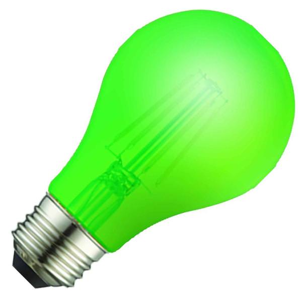 8 watt 120 volt A19 Medium Screw Base Green Dimmable LED