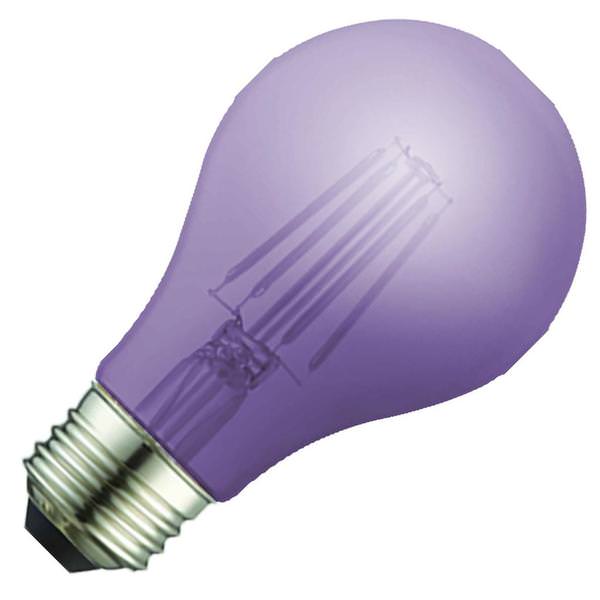 8 watt 120 volt A19 Medium Screw Base Purple Dimmable LED
