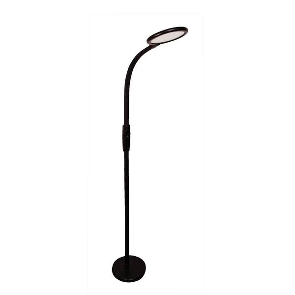 18 watt 120 volt Black 4000K Adjustable Neck LED Floor Lamp