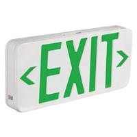 TCP .92 watt 120/277 volt White / Green Battery Backup Exit Light LED