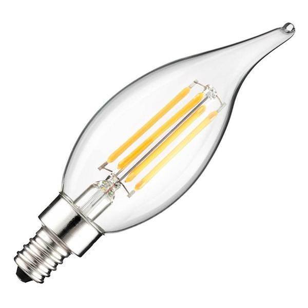 4 watt 120 volt F11 Medium Screw Base 1800K Warm White Glass Dimmable LED