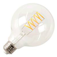 TCP 5 watt 120 volt G30 Medium Screw Base 1800K Warm White Spiral Glass Dimmable LED