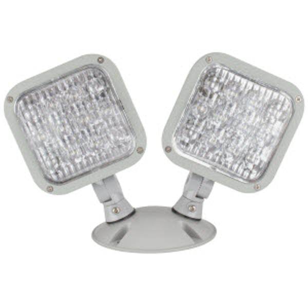 8.5" Double Remote Head Gray LED Emergency Light