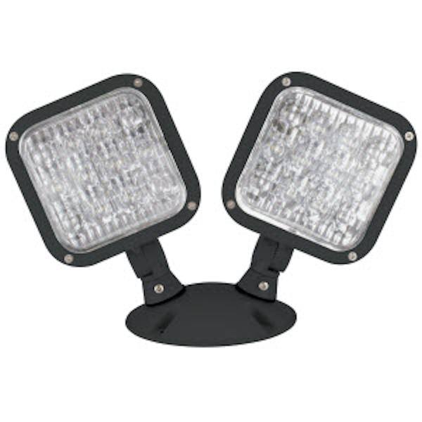 8.5" Double Remote Head Black LED Emergency Light