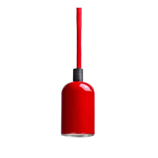 1 Light Medium Screw Base Red Pendant Light Fixture