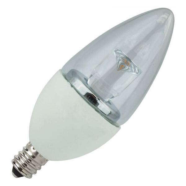 4 watt 120 volt B11 Candelabra Screw Base 2400K Warm White Clear Dimmable LED Filament