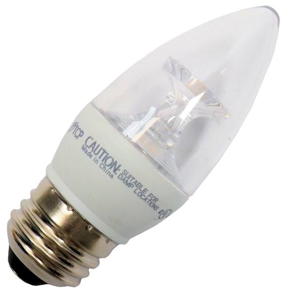 3.7 watt 120 volt B11 Medium Screw Base 2700K Warm White Dimmable LED