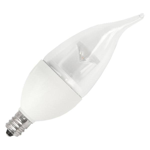 4 watt 120 volt F11 Candelabra Screw Base 2700K Warm White Clear Dimmable LED
