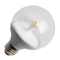 TCP 6 watt 120 volt G25 Medium Screw Base 2700K Warm White Clear Non-Dimmable LED