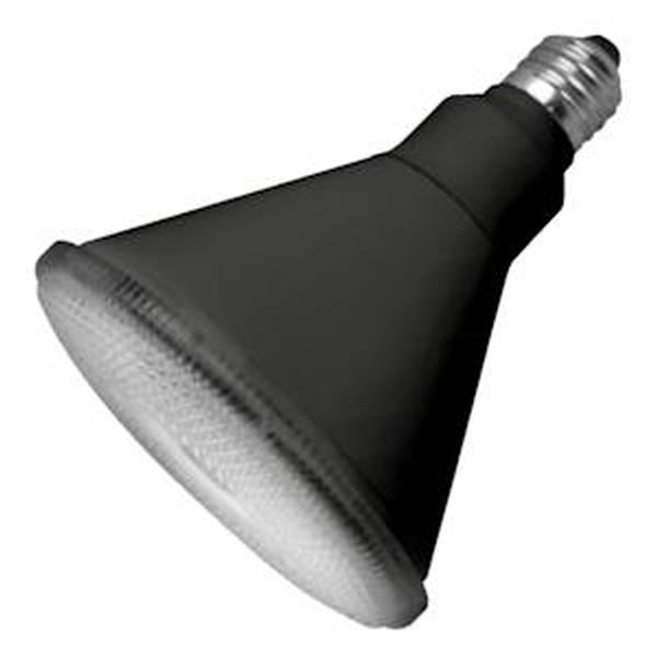 17 watt 120 volt PAR38 Medium Screw Base 3000K Black Dimmable Flood LED