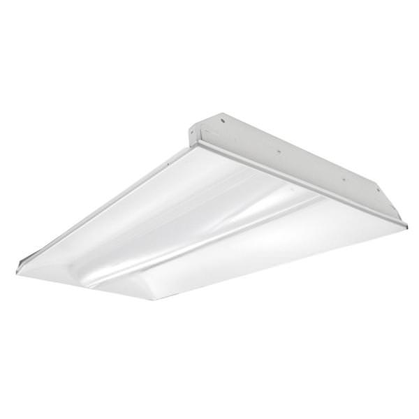 2' x 4' 97 watt 120/277 volt 3500K Neutral White Non-Dimming LED Troffer Fixture with Volumetric Lens