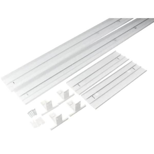 1' x 4' White Aluminum Frame Surface Mounting Kit