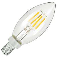 TCP 3 watt 120 volt B11 Candelabra Screw Base 2700K Warm White Clear Dimmable LED