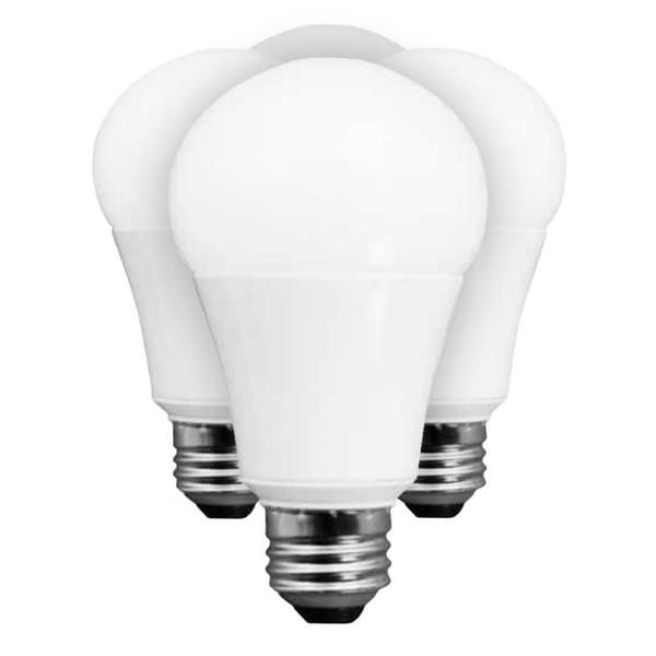 9 watt 120 volt A19 Medium Screw Base 2700K Warm White Dimmable LED (4 pack)