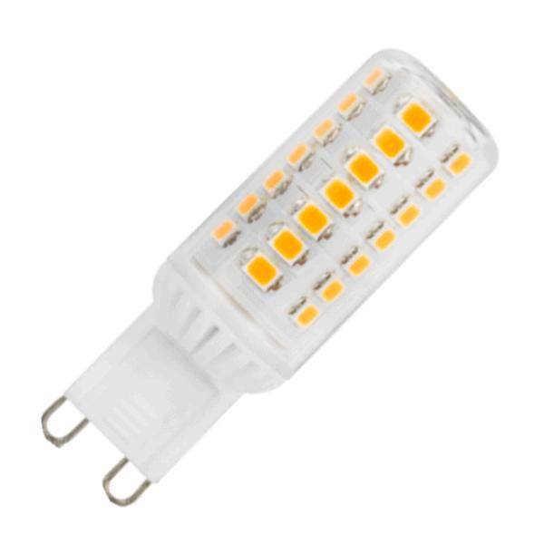 4 watt 120 volt G9 Double Loop Base 3000K Natural White Frosted Dimmable LED