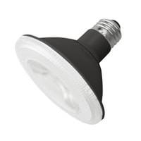TCP 12 watt 120 volt PAR30 Medium Screw Base 2400K Warm White Black Finish Dimmable Smooth Flood LED