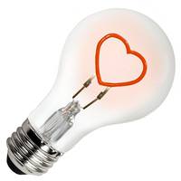 TCP 0.3 watt 120 volt A19 Medium Screw Base Dimmable Heart Shape Filament LED