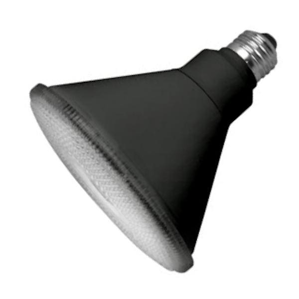 17 watt 120 volt PAR38 Medium Screw Base 3500K Neutral White Black Dimmable LED