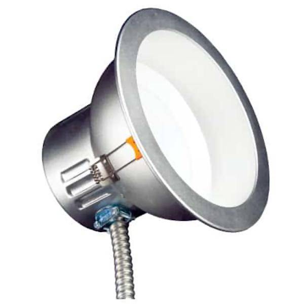 8" 11/15/19 watt 120 volt 2700K/5000K CCT Selectable Wattage Selectable Matte Silver Dimmable LED