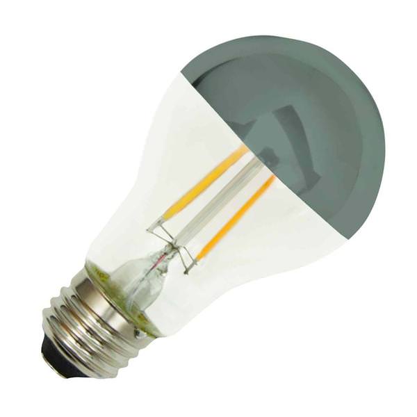 8 watt 120 volt A19 Medium Screw Base 2700K Warm White Silver Bowl LED Light Bulb