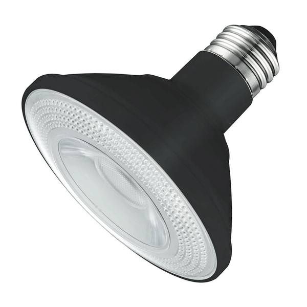 10 watt 120 volt PAR30 Medium Screw Base 2700K Warm White Black Dimmable Smooth Flood LED