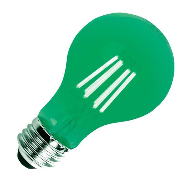 8 watt 120 volt A19 Medium Screw Base Green Dimmable LED