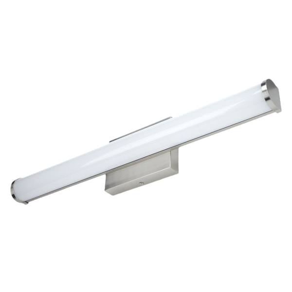 30 watt 120 volt CCT Selectable Brushed Nickel Frosted Glass Tube Vanity Light
