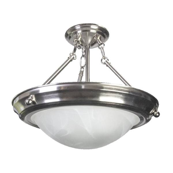 15" 13 watt 120 volt 3000K Natural White Brushed Nickel Round Frosted Lens Dimmable LED Ceiling Light
