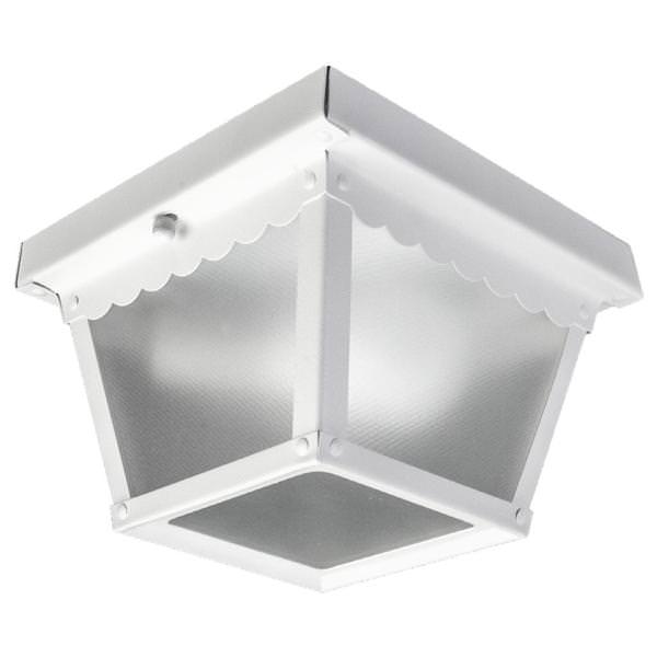 1 Light White Frosted Glass Flush Mount Ceiling Light Fixture