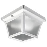 TCP 1 Light White Frosted Glass Flush Mount Ceiling Light Fixture