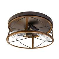 TCP 14" 10 watt 120 volt 2700K Warm White Round Wood Grain Dimmable LED Ceiling Light