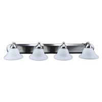 TCP 4 Light 24 watt 2700K Brushed Nickel Frosted Glass Shades Vanity Light