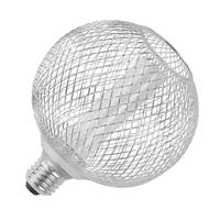 TCP 3.5 watt 120 volt Medium Screw Base 3000K Dimmable Round Silver Mesh Pillar LED