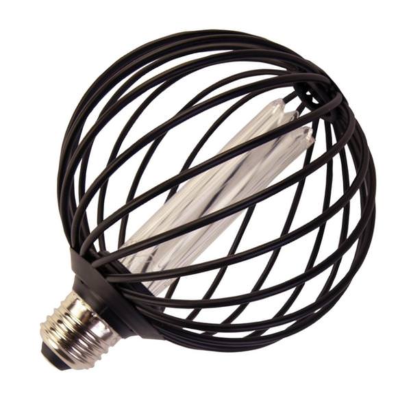 3.5 watt 120 volt Medium Screw Base 3000K Dimmable Black Spiral Round Designer Pillar LED