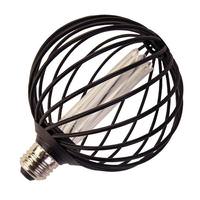 TCP 3.5 watt 120 volt Medium Screw Base 3000K Dimmable Black Spiral Round Designer Pillar LED